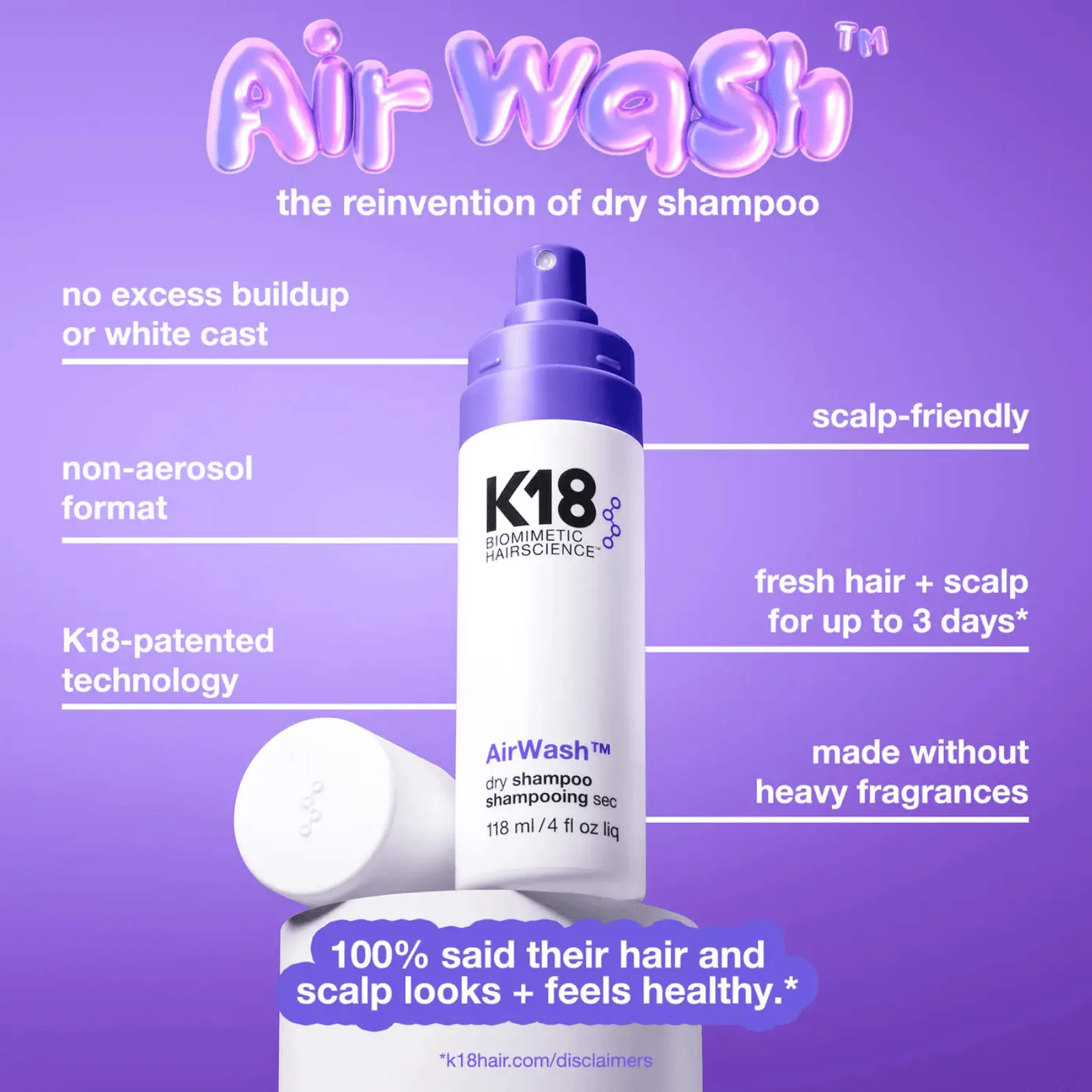 K18 Air Wash Dry Shampoo - Image 4