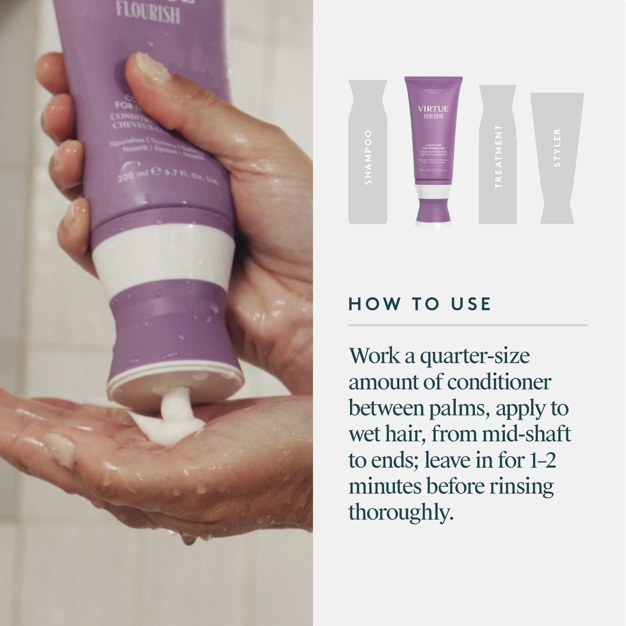 Virtue® Flourish Conditioner for Thinning Hair - Image 4